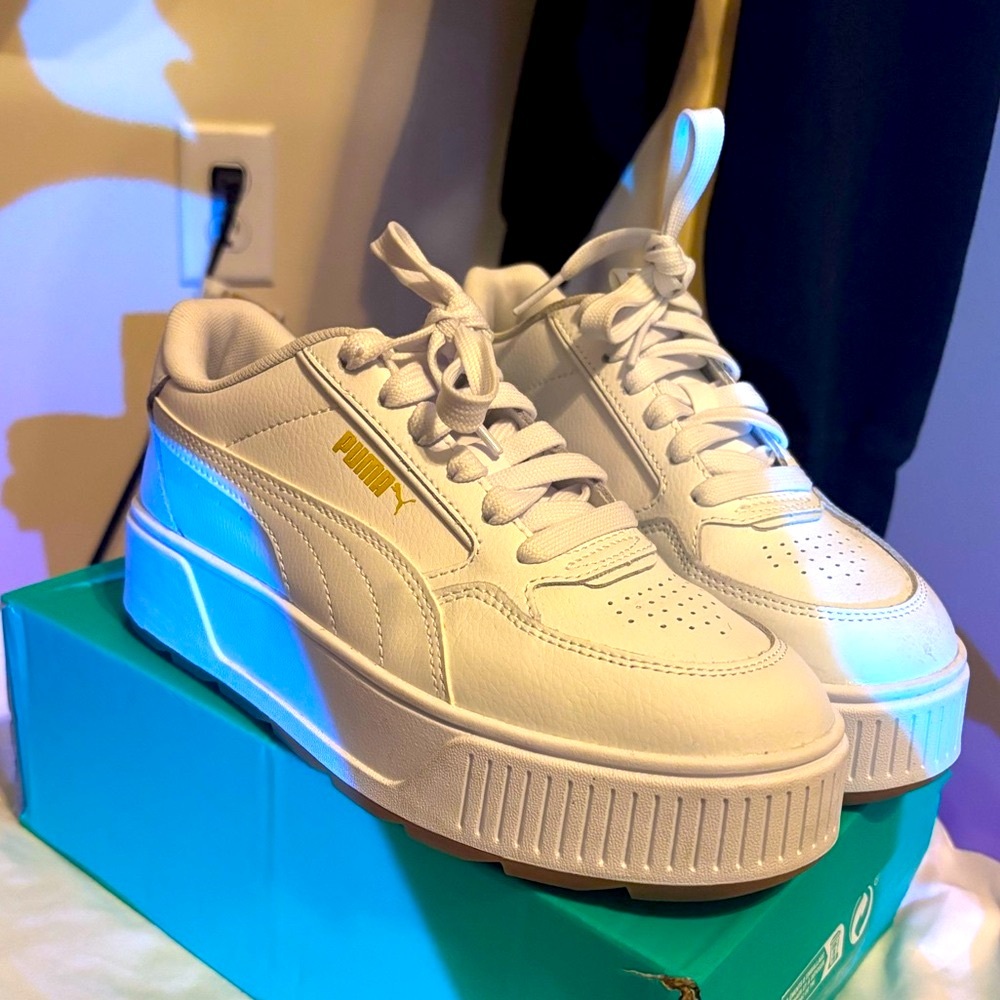 Puma White Platform Sneakers
